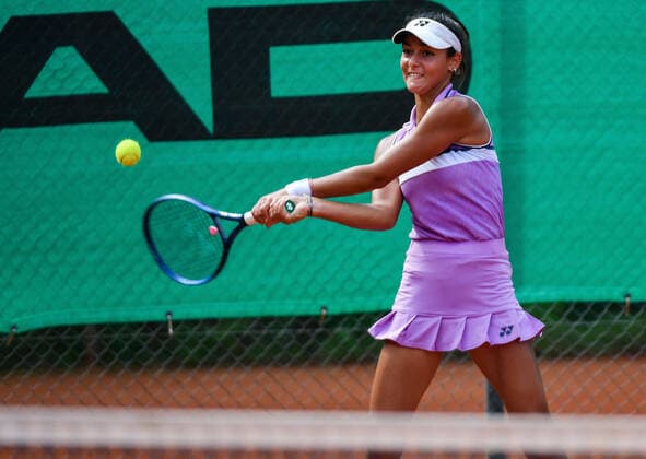 04.07.2021, xpsx, Tennis Head Cup Bruchköbel 2021 - ITF Turnier Finals, Finale Mädchen v.l. Tea Lukic (GER) Bruchköbel Hessen Deutschland (DEU)