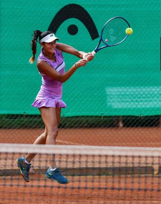 04.07.2021, xpsx, Tennis Head Cup Bruchköbel 2021 - ITF Turnier Finals, Finale Mädchen v.l. Tea Lukic (GER) Bruchköbel Hessen Deutschland (DEU)