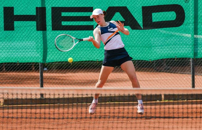 04.07.2021, xpsx, Tennis Head Cup Bruchköbel 2021 - ITF Turnier Finals, Finale Mädchen v.l. Ella Seidel (GER) Bruchköbel Hessen Deutschland (DEU)