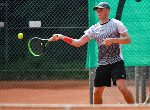 04.07.2021, xpsx, Tennis Head Cup Bruchköbel 2021 - ITF Turnier Finals, Finale Jungs v.l. Isac Stroemberg (SWE) Bruchköbel Hessen Deutschland (DEU)