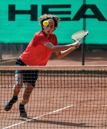 04.07.2021, xpsx, Tennis Head Cup Bruchköbel 2021 - ITF Turnier Finals, Finale Jungs v.l. Mika Brunold (SUI) Bruchköbel Hessen Deutschland (DEU)