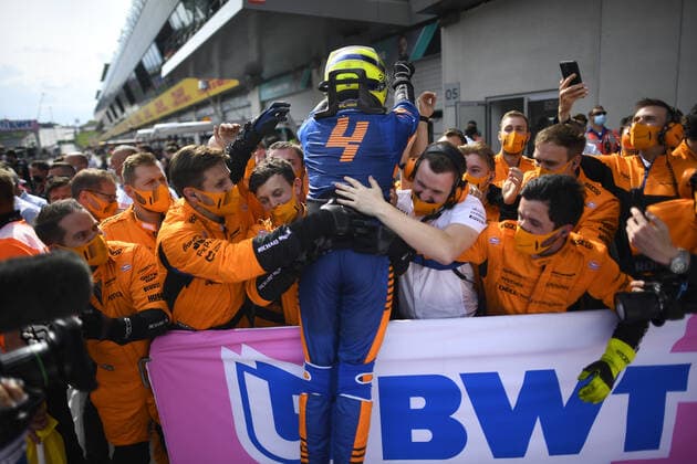 F1 Grand Prix of Austria 4 Lando Norris (GBR, McLaren F1 Team), F1 Grand Prix of Austria at Red Bull Ring on July 4, 2021 in Spielberg, Austria. (Photo by Christian Bruna EPA FIA Pool via HOCH ZWEI) Spielberg Austria Poolfoto HOCH ZWEI Pool EPA-EFE ,EDITORIAL USE ONLY