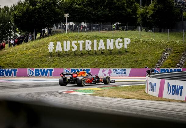 SPIELBERG - Max Verstappen of Red Bull Racing in action during the Formula 1 Grand Prix of Austria. The Grand Prix took place at the Red Bull Ring race track in the state of Styria. REMKO DE WAAL W xVIxANPxSportx xxANPxIVx