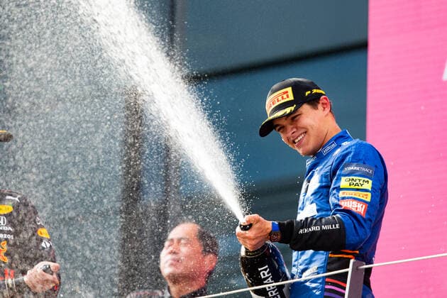 NORRIS Lando (gbr), McLaren MCL35M, portrait podium during the Formula 1 Grosser Preis Von Osterreich 2021, 2021 Austrian Grand Prix, 9th round of the 2021 FIA Formula One World Championship, WM, Weltmeisterschaft from July 2 to 4, 2021 on the Red Bull Ring, in Spielberg, Austria - FORMULE 1 : Grand Prix Autriche - 04 07 2021 DPPI PANORAMIC  00121018_JFBE5531