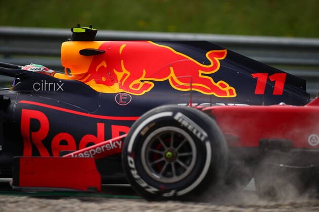 16 Charles Leclerc, Scuderia Ferrari under attack by segio perez (redbull) in the Formula 1 World Championship, WM, Weltmeisterschaft 2021, Austrian GP 1-4 July 2021  Copyright: xFedericoxBasilex xIPAx xIPAx xFedericoxBasilex xIPAx 0