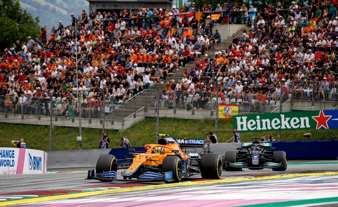 4 Lando Norris (GBR, McLaren F1 Team), F1 Grand Prix of Austria at Red Bull Ring on July 4, 2021 in Spielberg, Austria. (Photo by HOCH ZWEI) Spielberg Austria