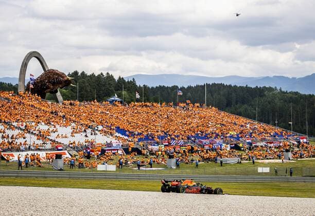SPIELBERG - Max Verstappen of Red Bull Racing in action during the Formula 1 Grand Prix of Austria. The Grand Prix took place at the Red Bull Ring race track in the state of Styria. REMKO DE WAAL W xVIxANPxSportx xxANPxIVx