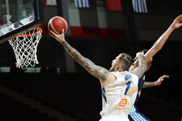 July 4, 2021, Victoria, BC, Canada: Czech Republic s Patrik Auda makes the layup against Greece during the first half of FIBA Men s Olympic Qualifying final basketball action at Memorial Arena in Victoria, B.C., on Sunday, July 4, 2021. Patrik Auda  - ZUMAc35_ 20210704_zaf_c35_029 Copyright: xChadxHipolitox