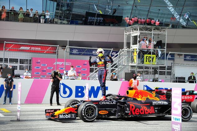 Formula 1 BWT Grosser Preis von Österreich 2021 04.07.2021, Red Bull Ring , Spielberg, Formula 1 BWT Grosser Preis von Österreich 2021 , im Bild Sieger Max Verstappen (NEL 33), Red Bull Racing Honda