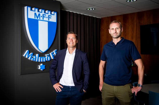 210705 Malmö FFs Daniel Andersson, sportdirektör, och Andreas Georgson, sportchef poserar för ett porträtt den 5 juli 2021 i Malmö. Copyright: CHRISTIANxÖRNBERG BB210705CO007