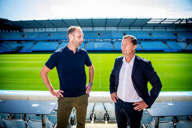 210705 Malmö FFs Daniel Andersson, sportdirektör, och Andreas Georgson, sportchef poserar för ett porträtt den 5 juli 2021 i Malmö. Copyright: CHRISTIANxÖRNBERG BB210705CO021