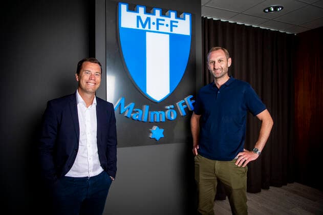 210705 Malmö FFs Daniel Andersson, sportdirektör, och Andreas Georgson, sportchef poserar för ett porträtt den 5 juli 2021 i Malmö. Copyright: CHRISTIANxÖRNBERG BB210705CO031