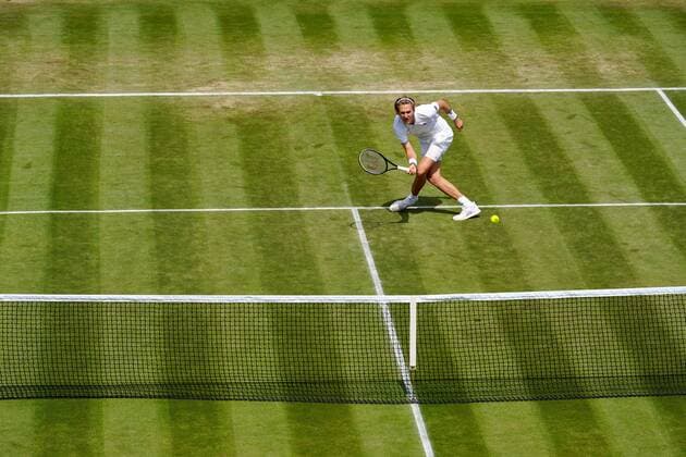 Mandatory Credit: Photo by Shutterstock (12196118q) Sebastian Korda during his fourth round match Wimbledon Tennis Championships, Day 7, The All England Lawn Tennis and Croquet Club, London, UK - 05 Jul 2021 Wimbledon Tennis Championships, Day 7, The All England Lawn Tennis and Croquet Club, London, UK - 05 Jul 2021  Copyright: xShutterstockx 12196118q