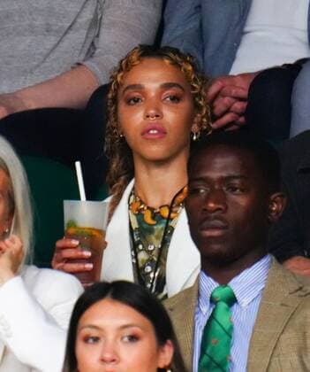 Mandatory Credit: Photo by Javier Garcia Shutterstock (12196117dz) FKA Twigs in the crowd on Centre Court Wimbledon Tennis Championships, Day 7, The All England Lawn Tennis and Croquet Club, London, UK - 05 Jul 2021 Wimbledon Tennis Championships, Day 7, The All England Lawn Tennis and Croquet Club, London, UK - 05 Jul 2021  Copyright: xJavierxGarcia Shutterstockx 12196117dz