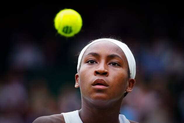 Mandatory Credit: Photo by Javier Garcia Shutterstock (12196117it) Coco Gauff during her fourth round match Wimbledon Tennis Championships, Day 7, The All England Lawn Tennis and Croquet Club, London, UK - 05 Jul 2021 Wimbledon Tennis Championships, Day 7, The All England Lawn Tennis and Croquet Club, London, UK - 05 Jul 2021  Copyright: xJavierxGarcia Shutterstockx 12196117it