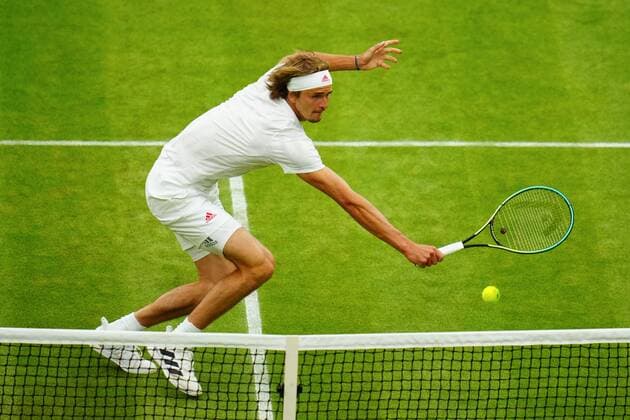 Mandatory Credit: Photo by Javier Garcia Shutterstock (12196117kr) Alexander Zverev during his fourth round match Wimbledon Tennis Championships, Day 7, The All England Lawn Tennis and Croquet Club, London, UK - 05 Jul 2021 Wimbledon Tennis Championships, Day 7, The All England Lawn Tennis and Croquet Club, London, UK - 05 Jul 2021  Copyright: xJavierxGarcia Shutterstockx 12196117kr