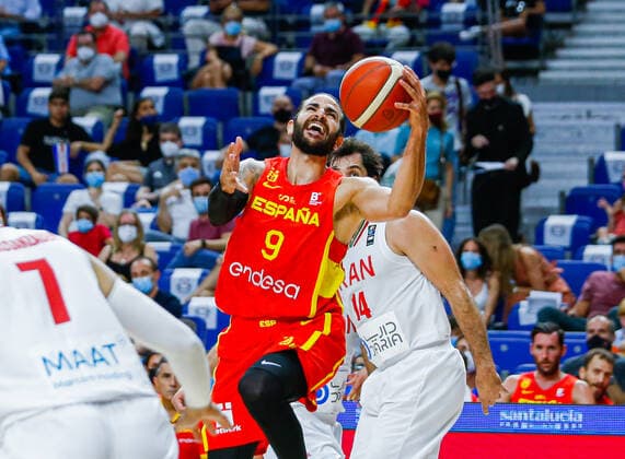 MATCH Gira Preparacion Juegos Olimpicos Tokyo 2020 Partido amistoso Seleccion Absoluta Masculina espanola Wizink Center, Madrid Espana vs Iran Ricky Rubio Madrid Madrid spain Baloncesto Copyright: xAlbaxPachecox
