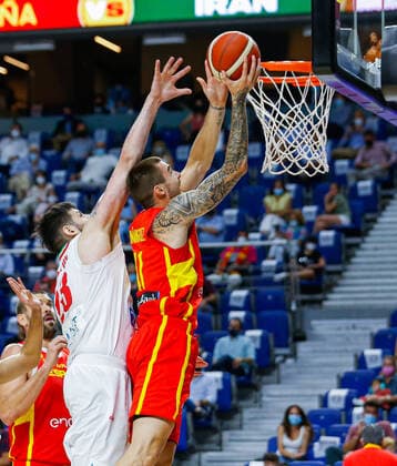 MATCH Gira Preparacion Juegos Olimpicos Tokyo 2020 Partido amistoso Seleccion Absoluta Masculina espanola Wizink Center, Madrid Espana vs Iran Juancho Hernangomez Madrid Madrid spain Baloncesto Copyright: xAlbaxPachecox