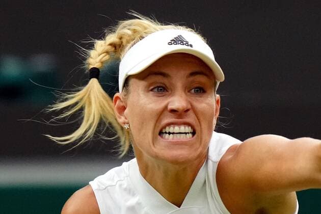 Mandatory Credit: Photo by Shutterstock (12197712an) Angelique Kerber during her quarter-final match Wimbledon Tennis Championships, Day 8, The All England Lawn Tennis and Croquet Club, London, UK - 06 Jul 2021 Wimbledon Tennis Championships, Day 8, The All England Lawn Tennis and Croquet Club, London, UK - 06 Jul 2021  Copyright: xShutterstockx 12197712an