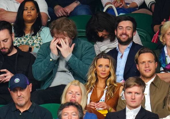 Mandatory Credit: Photo by Javier Garcia Shutterstock (12197711cp) Lewis Capaldi and Jack Whitehall watching the action on Centre Court Wimbledon Tennis Championships, Day 8, The All England Lawn Tennis and Croquet Club, London, UK - 06 Jul 2021 Wimbledon Tennis Championships, Day 8, The All England Lawn Tennis and Croquet Club, London, UK - 06 Jul 2021  Copyright: xJavierxGarcia Shutterstockx 12197711cp