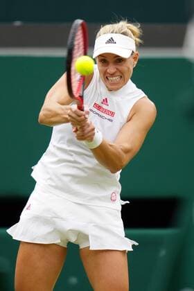 Mandatory Credit: Photo by Shutterstock (12197712bc) Angelique Kerber during her quarter-final match Wimbledon Tennis Championships, Day 8, The All England Lawn Tennis and Croquet Club, London, UK - 06 Jul 2021 Wimbledon Tennis Championships, Day 8, The All England Lawn Tennis and Croquet Club, London, UK - 06 Jul 2021  Copyright: xShutterstockx 12197712bc
