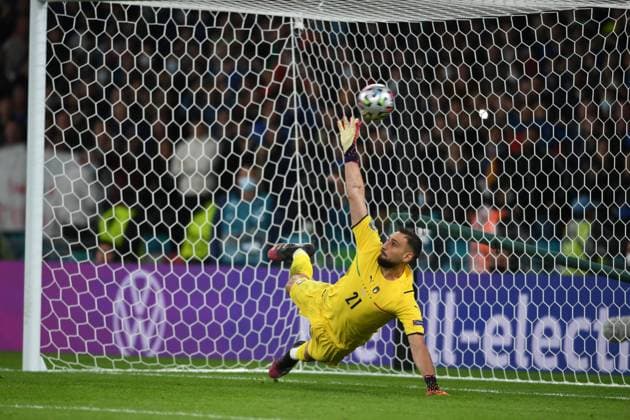 Gianluigi Donnarumma (Italy) during the Uefa European Championship, EM, Europameisterschaft 2020 Semifinals match between Italy 5-3 Spain at Wembley Stadium on July 06, 2021 in London, England. Noxthirdxpartyxsales  (164094917)
