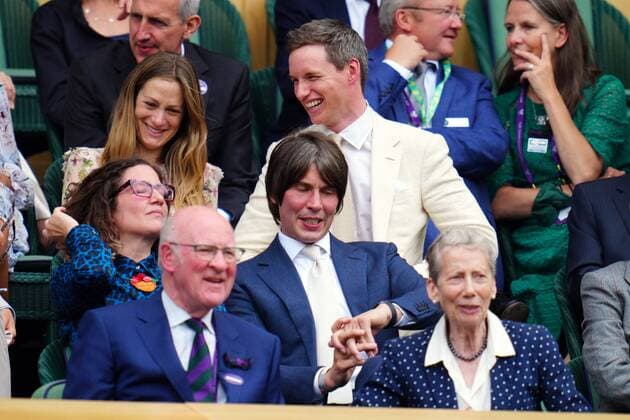 Mandatory Credit: Photo by Javier Garcia Shutterstock (12199110b) Eddie Redmayne and Brian Cox in the Royal Box on Centre Court Wimbledon Tennis Championships, Day 9, The All England Lawn Tennis and Croquet Club, London, UK - 07 Jul 2021 Wimbledon Tennis Championships, Day 9, The All England Lawn Tennis and Croquet Club, London, UK - 07 Jul 2021  Copyright: xJavierxGarcia Shutterstockx 12199110b