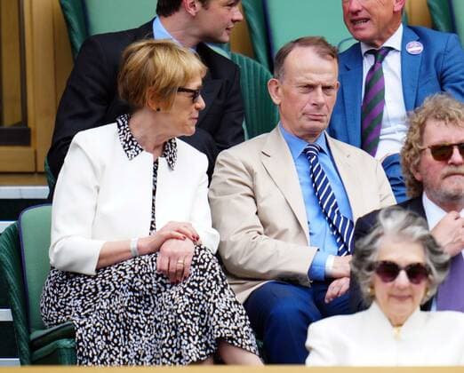 Mandatory Credit: Photo by Javier Garcia Shutterstock (12199110l) Andrew Marr in tne Royal Box on Centre Court Wimbledon Tennis Championships, Day 9, The All England Lawn Tennis and Croquet Club, London, UK - 07 Jul 2021 Wimbledon Tennis Championships, Day 9, The All England Lawn Tennis and Croquet Club, London, UK - 07 Jul 2021  Copyright: xJavierxGarcia Shutterstockx 12199110l