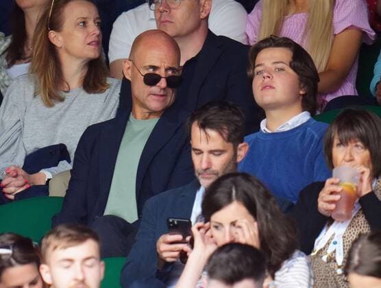 Mandatory Credit: Photo by Javier Garcia Shutterstock (12199110t) Mark Strong on Centre Court Wimbledon Tennis Championships, Day 9, The All England Lawn Tennis and Croquet Club, London, UK - 07 Jul 2021 Wimbledon Tennis Championships, Day 9, The All England Lawn Tennis and Croquet Club, London, UK - 07 Jul 2021  Copyright: xJavierxGarcia Shutterstockx 12199110t