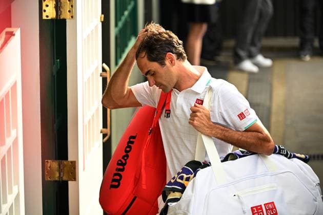 2021 Wimbledon Championship Roger Federer , Switzerland *** 2021 Wimbledon Championship Roger Federer , Switzerland