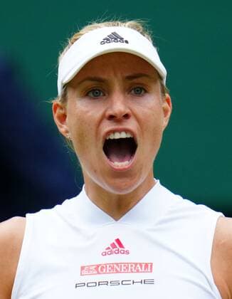 Mandatory Credit: Photo by Javier Garcia Shutterstock (12200578at) Angelique Kerber celebrates during her semi-final match Wimbledon Tennis Championships, Day 10, The All England Lawn Tennis and Croquet Club, London, UK - 08 Jul 2021 Wimbledon Tennis Championships, Day 10, The All England Lawn Tennis and Croquet Club, London, UK - 08 Jul 2021  Copyright: xJavierxGarcia Shutterstockx 12200578at