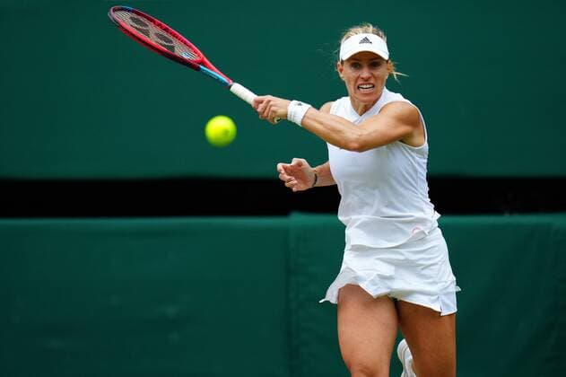 Mandatory Credit: Photo by Javier Garcia Shutterstock (12200578bd) Angelique Kerber during her semi-final match Wimbledon Tennis Championships, Day 10, The All England Lawn Tennis and Croquet Club, London, UK - 08 Jul 2021 Wimbledon Tennis Championships, Day 10, The All England Lawn Tennis and Croquet Club, London, UK - 08 Jul 2021  Copyright: xJavierxGarcia Shutterstockx 12200578bd