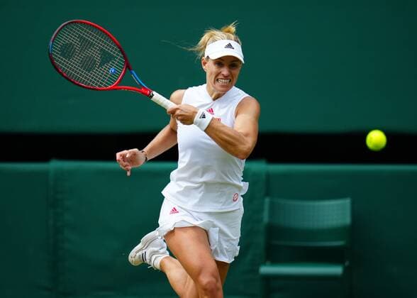 Mandatory Credit: Photo by Javier Garcia Shutterstock (12200578bi) Angelique Kerber during her semi-final match Wimbledon Tennis Championships, Day 10, The All England Lawn Tennis and Croquet Club, London, UK - 08 Jul 2021 Wimbledon Tennis Championships, Day 10, The All England Lawn Tennis and Croquet Club, London, UK - 08 Jul 2021  Copyright: xJavierxGarcia Shutterstockx 12200578bi