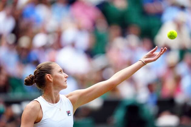 Mandatory Credit: Photo by Javier Garcia Shutterstock (12200578ct) Karolina Pliskova during her semi-final match Wimbledon Tennis Championships, Day 10, The All England Lawn Tennis and Croquet Club, London, UK - 08 Jul 2021 Wimbledon Tennis Championships, Day 10, The All England Lawn Tennis and Croquet Club, London, UK - 08 Jul 2021  Copyright: xJavierxGarcia Shutterstockx 12200578ct