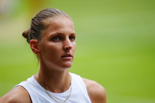 Mandatory Credit: Photo by Javier Garcia Shutterstock (12200578dc) Karolina Pliskova during her semi-final match Wimbledon Tennis Championships, Day 10, The All England Lawn Tennis and Croquet Club, London, UK - 08 Jul 2021 Wimbledon Tennis Championships, Day 10, The All England Lawn Tennis and Croquet Club, London, UK - 08 Jul 2021  Copyright: xJavierxGarcia Shutterstockx 12200578dc