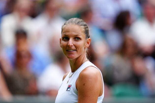 Mandatory Credit: Photo by Javier Garcia Shutterstock (12200578fr) Karolina Pliskova after hitting a winner during her semi-final match Wimbledon Tennis Championships, Day 10, The All England Lawn Tennis and Croquet Club, London, UK - 08 Jul 2021 Wimbledon Tennis Championships, Day 10, The All England Lawn Tennis and Croquet Club, London, UK - 08 Jul 2021  Copyright: xJavierxGarcia Shutterstockx 12200578fr