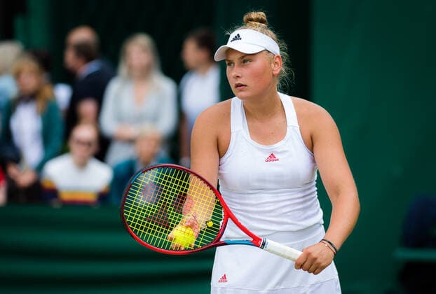 July 8, 2021: Nastasja Schunk of Germany in action during the Juniors competition at the 2021 Wimbledon Championships Grand Slam tennis tournament - ZUMAa181 20210708_zaa_a181_004 Copyright: xRobxPrangex