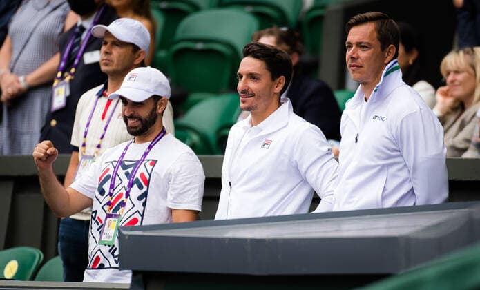 July 8, 2021: Michal Hrdlicka after wife Karolina Pliskova won the semi-final of the 2021 Wimbledon Championships Grand Slam tennis tournament against Aryna Sabalenka of Belarus - ZUMAa181 20210708_zaa_a181_095 Copyright: xRobxPrangex