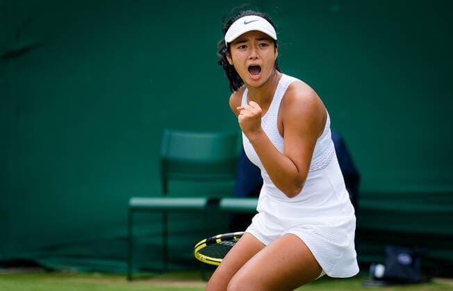 July 8, 2021, LONDON, GREAT BRITAIN: Alexandra Elara of the Philippines in action during the Juniors competition of the 2021 Wimbledon Championships Grand Slam tennis tournament LONDON GREAT BRITAIN - ZUMAa181 20210708_zaa_a181_117 Copyright: xRobxPrangex