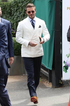 09 07 2021. London, United Kingdom. David Beckham arriving on day eleven of the Wimbledon Tennis Championships in London.  xStephenxLockx xixImagesx IIM-22380-0018