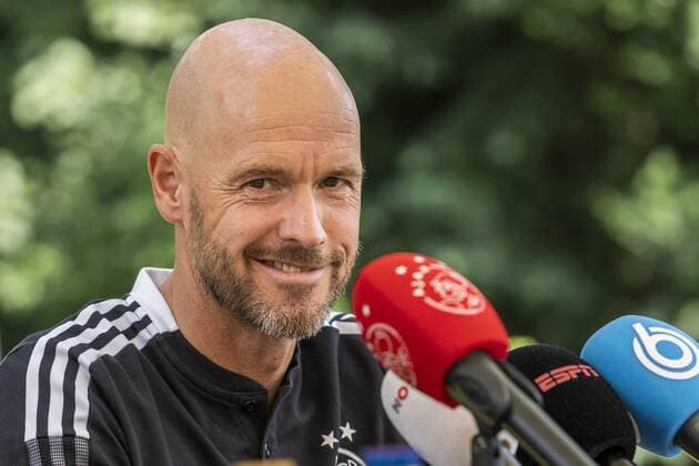 DE LUTTE - Ajax coach Erik ten Hag during a press conference, PK, Pressekonferenz in De Lutte on July 9, 2021 in De Lutte, the Netherlands. ANP VINCENT JANNINK Dutch Eredivisie 2021 2022 xVIxANPxSportx xxANPxIVx