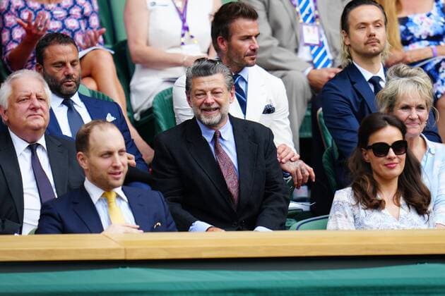 Mandatory Credit: Photo by Javier Garcia Shutterstock (12202131aj) Andy Serkis in the Royal Box on Centre Court Wimbledon Tennis Championships, Day 11, The All England Lawn Tennis and Croquet Club, London, UK - 09 Jul 2021 Wimbledon Tennis Championships, Day 11, The All England Lawn Tennis and Croquet Club, London, UK - 09 Jul 2021  Copyright: xJavierxGarcia Shutterstockx 12202131aj