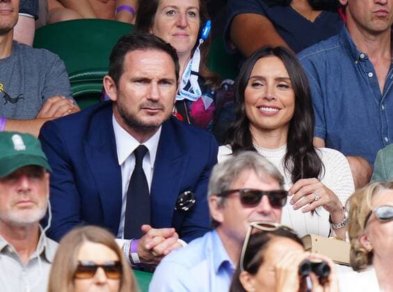 Mandatory Credit: Photo by Shutterstock (12202136t) Frank Lampard and Christine Bleakley on Centre Court Wimbledon Tennis Championships, Day 11, The All England Lawn Tennis and Croquet Club, London, UK - 09 Jul 2021 Wimbledon Tennis Championships, Day 11, The All England Lawn Tennis and Croquet Club, London, UK - 09 Jul 2021  Copyright: xShutterstockx 12202136t