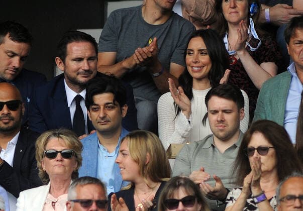 Lawn Tennis - 2021 All England Championships - Week Two - Friday - Wimbledon Mens Semi Final - Matteo Berrettini v Hubert Hurkacz Footballer, Frank Lampard with his wife Christine Bleakley 