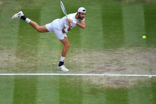 Matteo Berrettini (Ita) TENNIS : Wimbledon 2021 - 08 07 2021 AntoineCouvercelle Panoramic 