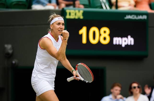 Mandatory Credit: Photo by Rob Prange Shutterstock (12202162ab) Elena Vesnina & Veronika Kudermetova of Russia in action during the doubles semi-final of the 2021 Wimbledon Championships Grand Slam tennis tournament Wimbledon Tennis Championships, Day 11, The All England Lawn Tennis and Croquet Club, London, UK - 09 Jul 2021 Wimbledon Tennis Championships, Day 11, The All England Lawn Tennis and Croquet Club, London, UK - 09 Jul 2021  Copyright: xRobxPrange Shutterstockx 12202162ab