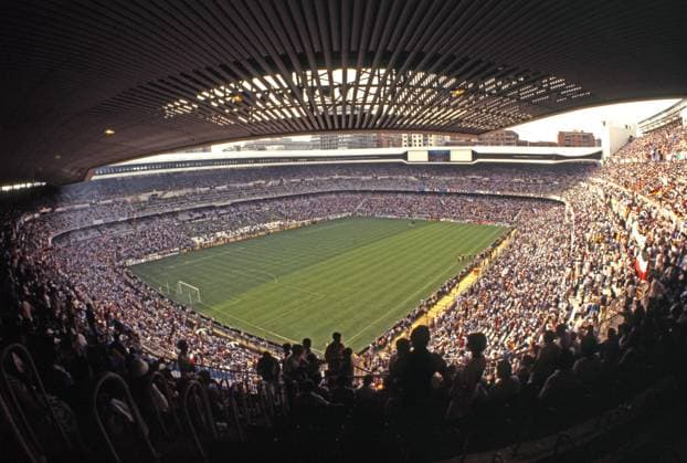 11.07.82 Italien - Deutschland Spanien, Madrid, 11.07.1982, Fussball, FIFA WM 1982 in Spanien, Finale, Italien - BRD Deutschland (DFB) (3:1): Übersicht Estadio Santiago Bernabeu.