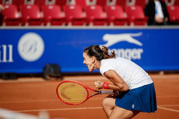 210710 Nuria Parrizas Diaz, Spanien, jublar i finalen i singel under dag 6 av Nordea Open den 10 juli 2021 i Bastad. Copyright: MATHILDAxAHLBERG BB210710BB732