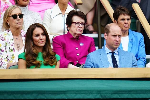 Mandatory Credit: Photo by Javier Garcia Shutterstock (12203621bl) Catherine Duchess of Cambridge and Prince William in the Royal Box on Centre Court Wimbledon Tennis Championships, Day 12, The All England Lawn Tennis and Croquet Club, London, UK - 10 Jul 2021 Wimbledon Tennis Championships, Day 12, The All England Lawn Tennis and Croquet Club, London, UK - 10 Jul 2021  Copyright: xJavierxGarcia Shutterstockx 12203621bl