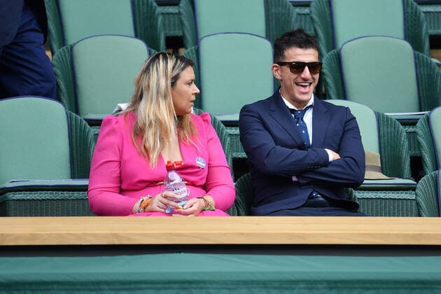 Marion Bartoli et son mari Yahya Boumediene TENNIS : Wimbledon 2021 - 09 07 2021 AntoineCouvercelle Panoramic 